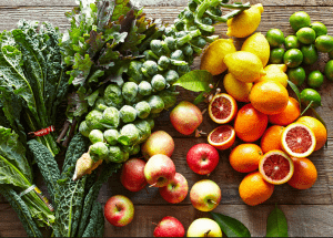 a group of fruits and vegetables on a wood surface Healthy Weight Loss Diets Broomhill