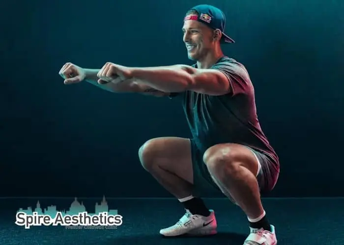 Image of man build leg muscle Broomhill through exercise