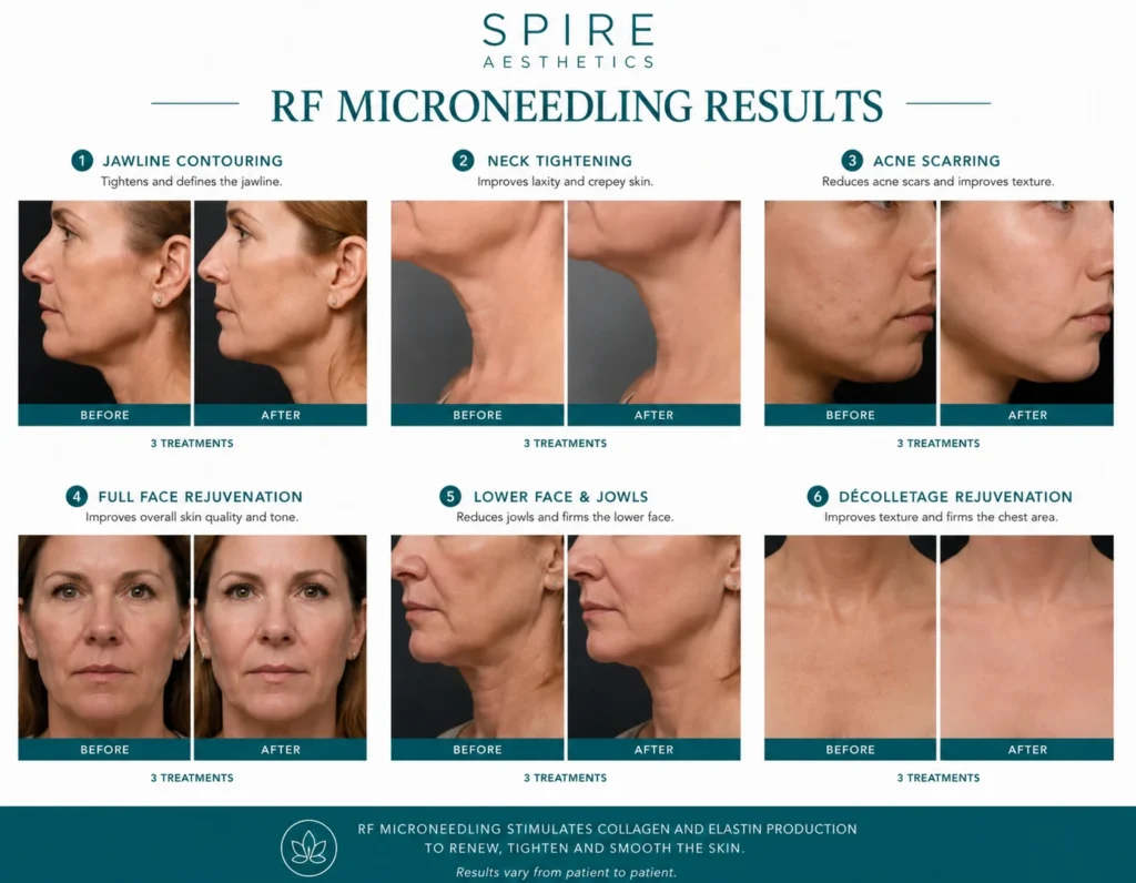 RF Microneedling Skin tightening Broomhill results