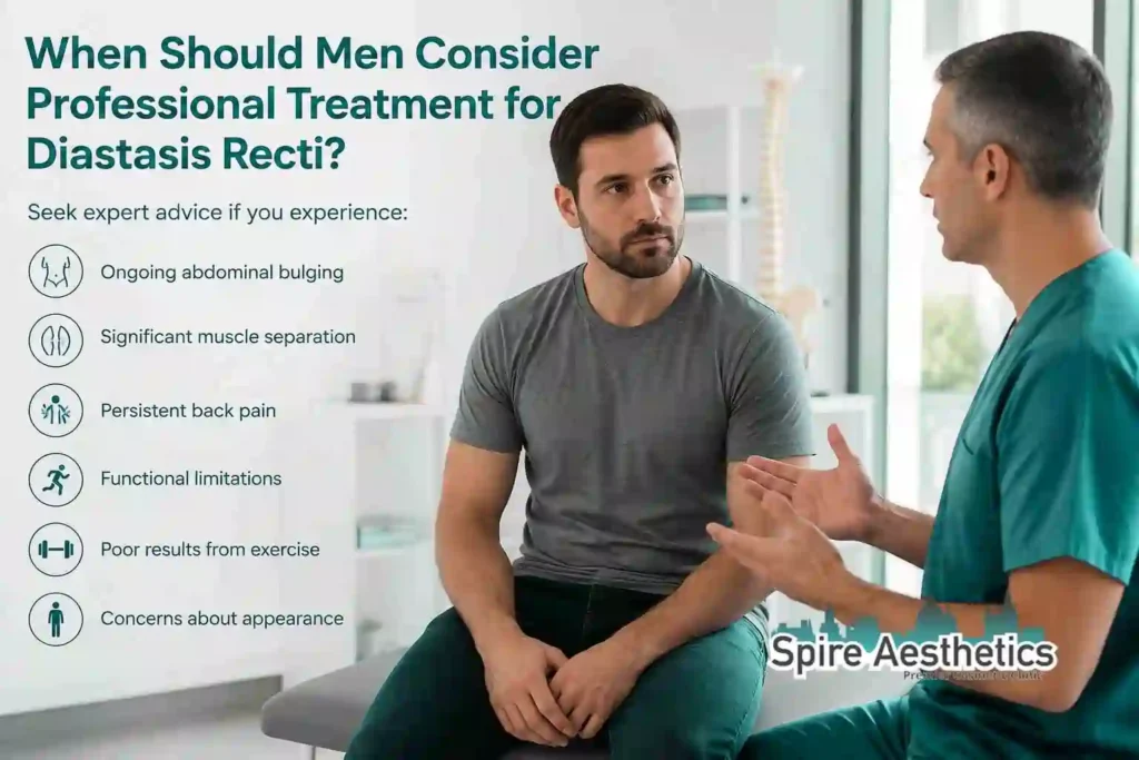 When Should Men Consider Professional Treatment for Diastasis Recti Broomhill?